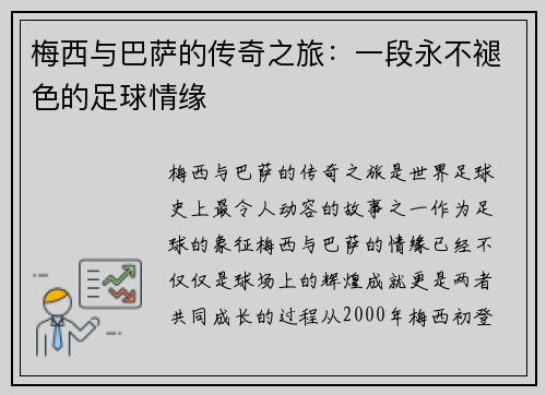 梅西与巴萨的传奇之旅：一段永不褪色的足球情缘